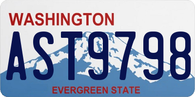 WA license plate AST9798