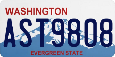 WA license plate AST9808