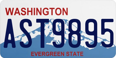 WA license plate AST9895