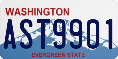 WA license plate AST9901