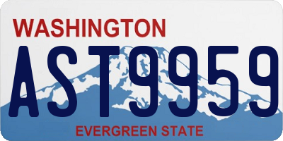 WA license plate AST9959