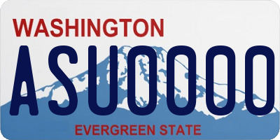 WA license plate ASU0000