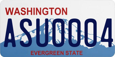 WA license plate ASU0004