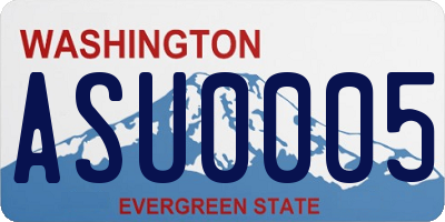 WA license plate ASU0005