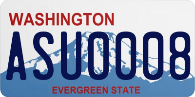 WA license plate ASU0008