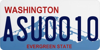 WA license plate ASU0010