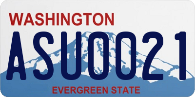 WA license plate ASU0021