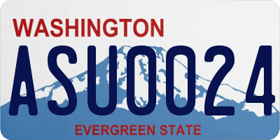 WA license plate ASU0024