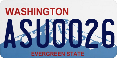 WA license plate ASU0026