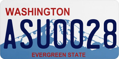 WA license plate ASU0028