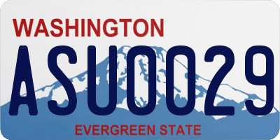 WA license plate ASU0029