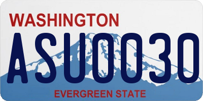 WA license plate ASU0030