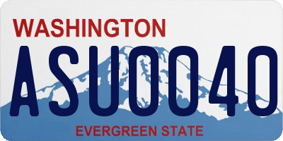 WA license plate ASU0040