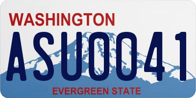 WA license plate ASU0041