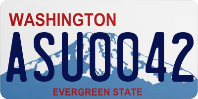 WA license plate ASU0042