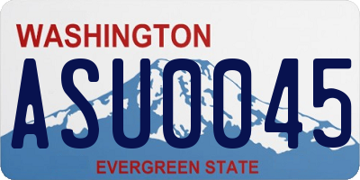 WA license plate ASU0045