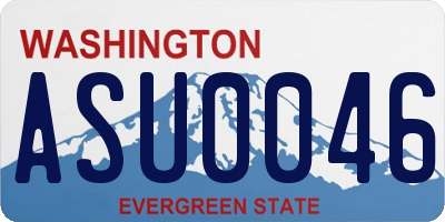 WA license plate ASU0046