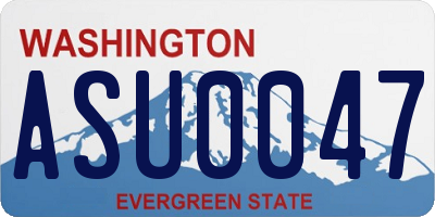 WA license plate ASU0047