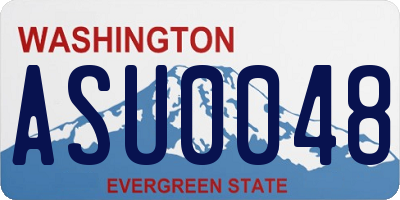 WA license plate ASU0048