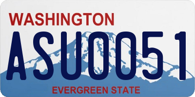 WA license plate ASU0051