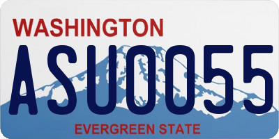 WA license plate ASU0055