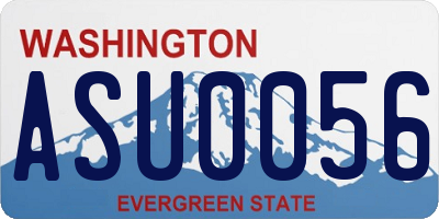 WA license plate ASU0056