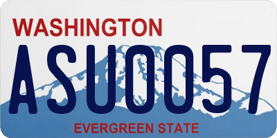 WA license plate ASU0057