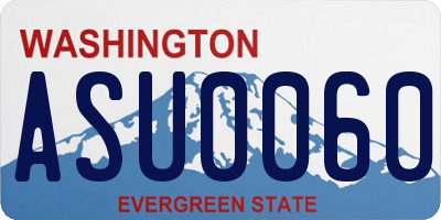 WA license plate ASU0060