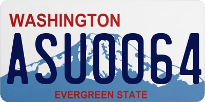 WA license plate ASU0064