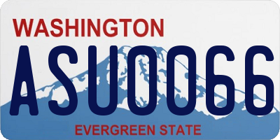 WA license plate ASU0066
