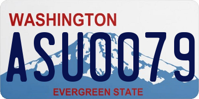 WA license plate ASU0079