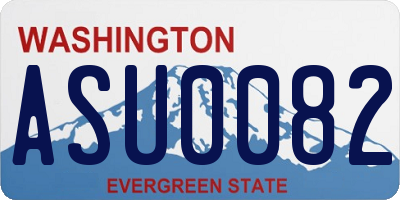WA license plate ASU0082