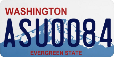 WA license plate ASU0084