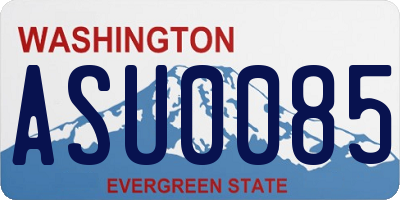 WA license plate ASU0085