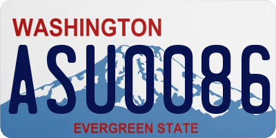 WA license plate ASU0086