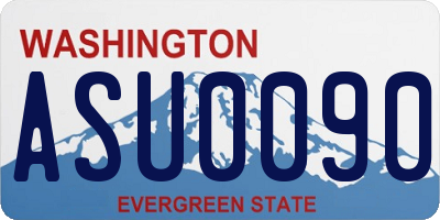 WA license plate ASU0090