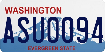 WA license plate ASU0094