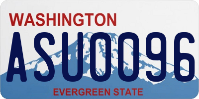 WA license plate ASU0096