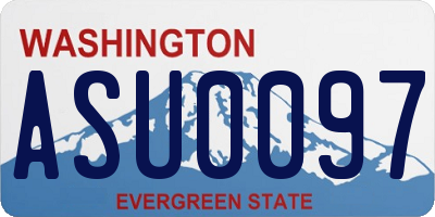 WA license plate ASU0097