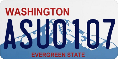 WA license plate ASU0107