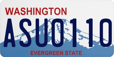WA license plate ASU0110