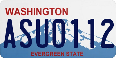 WA license plate ASU0112