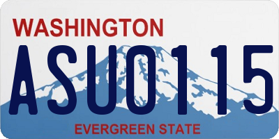 WA license plate ASU0115
