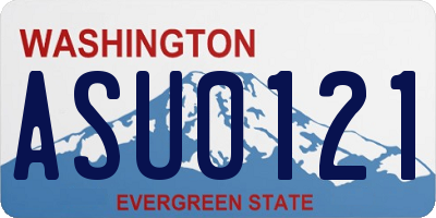 WA license plate ASU0121