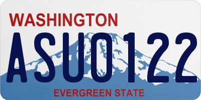WA license plate ASU0122