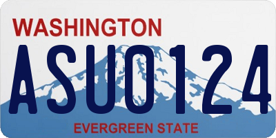 WA license plate ASU0124