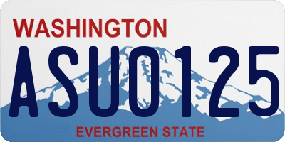 WA license plate ASU0125