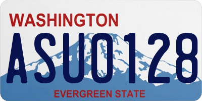 WA license plate ASU0128