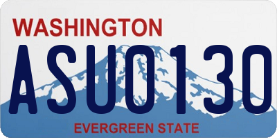 WA license plate ASU0130