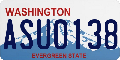 WA license plate ASU0138